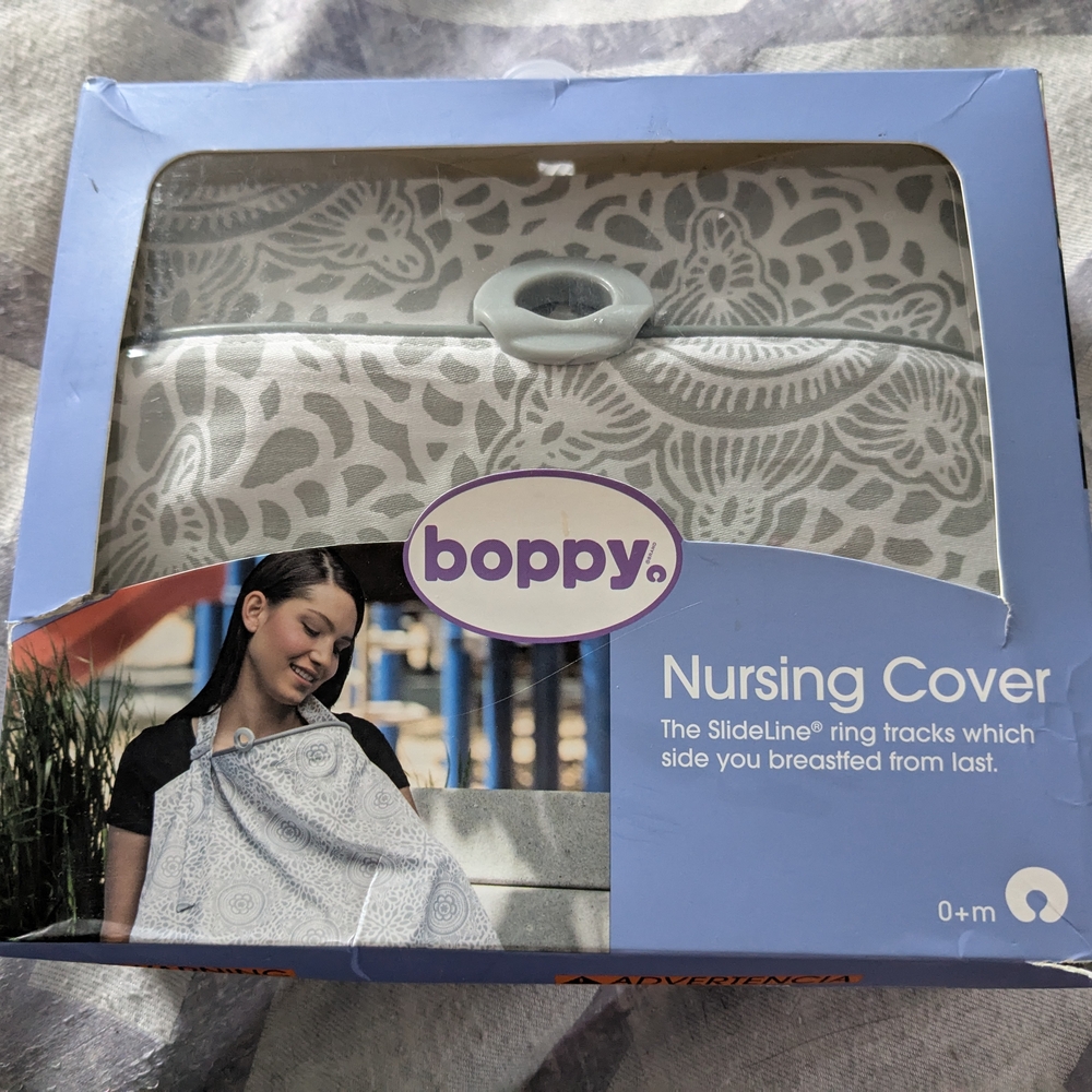 Boppy Gray Nursing Cover Brand New Never Used